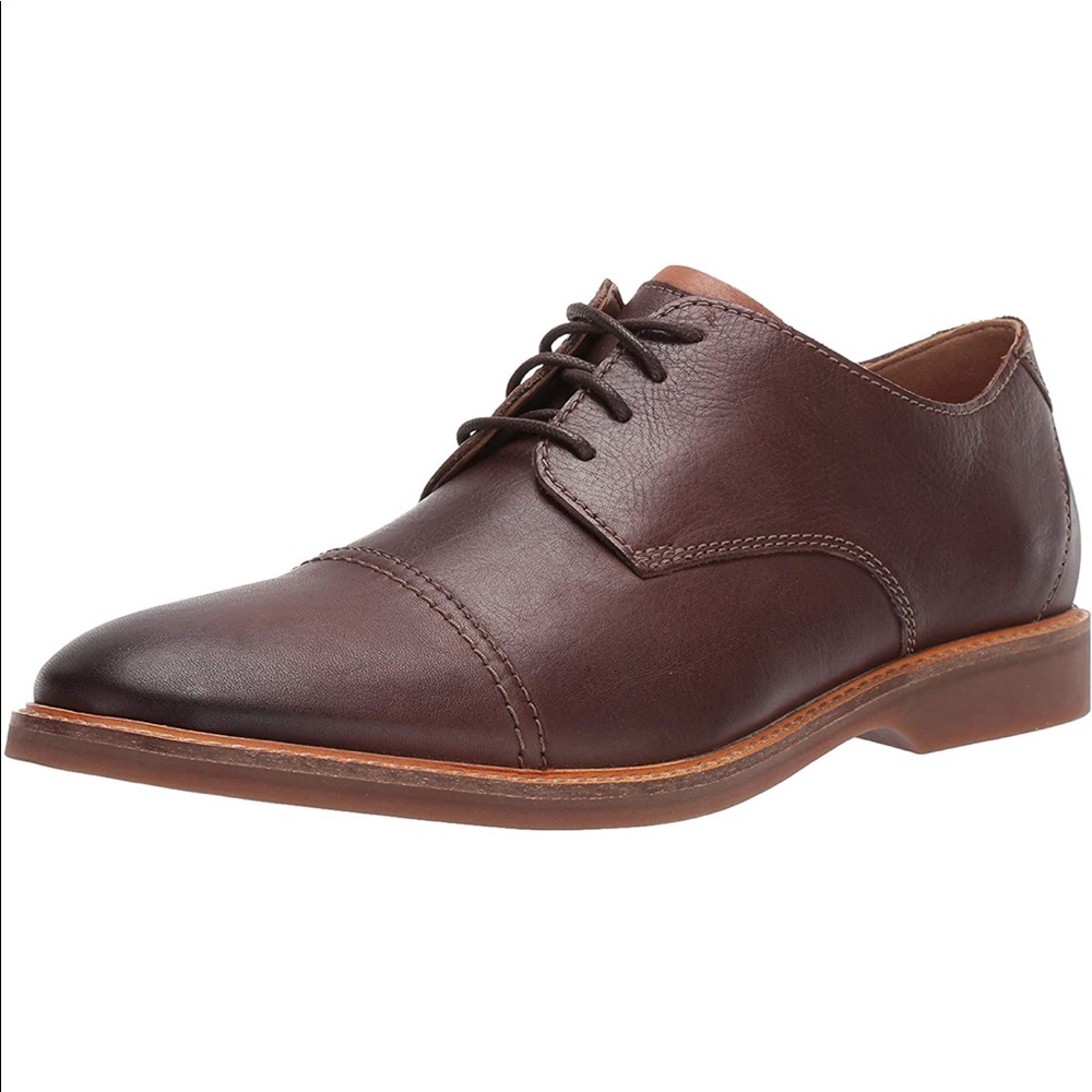 Mens Clarks brown leather shoes, 9.5M